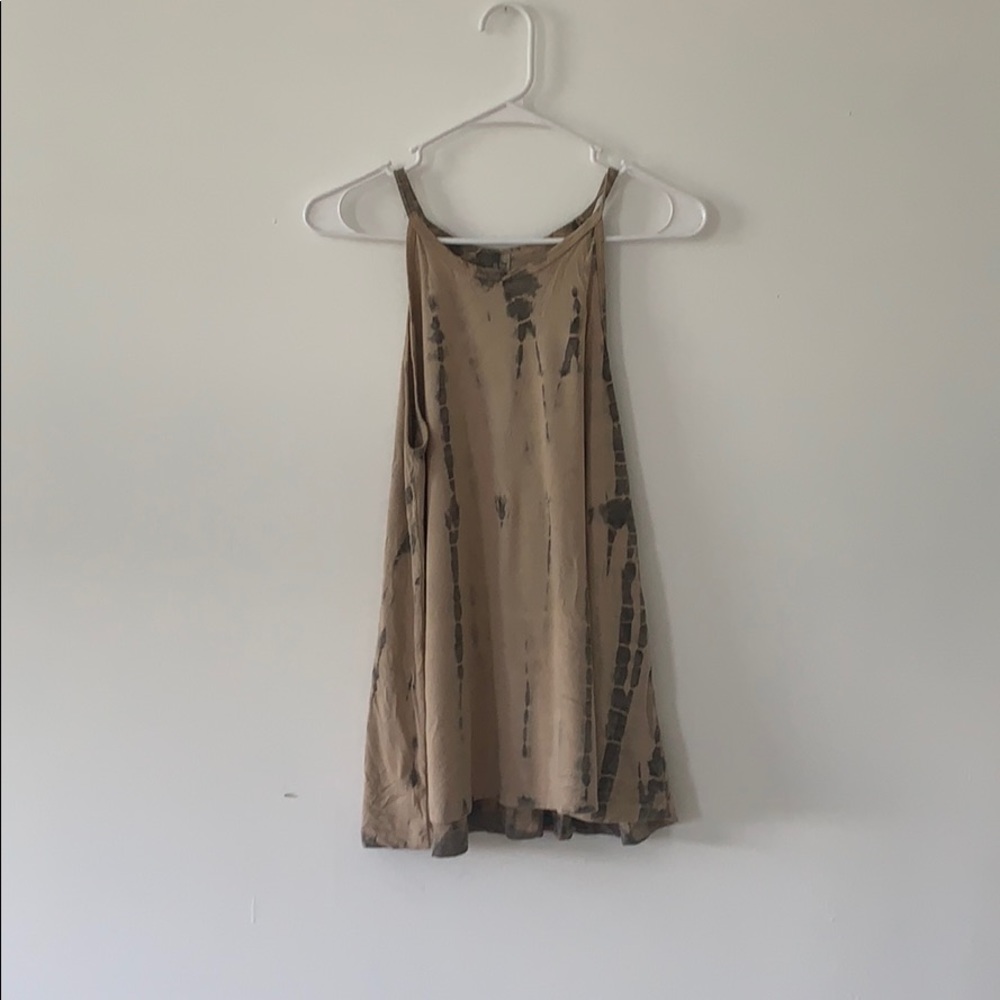 Bohemian Tie Dye Suede Tank Top